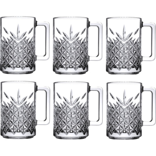 6 lı Kulplu Kristal Meşrubat Bardağı 6 lı Kulplu Kristal Meşrubat Bardağı