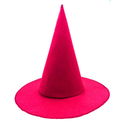 Pembe Fuşya Renk Keçe Cadı Şapkası Yetişkin Çocuk Uyumlu 35X38 cm Pembe Fuşya Renk Keçe Cadı Şapkası Yetişkin Çocuk Uyumlu 35X38 cm