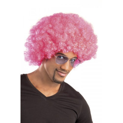 Pembe Renk Kıvırcık Afro Bonus Parti Peruğu Pembe Renk Kıvırcık Afro Bonus Parti Peruğu