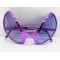 Retro Gözlük - 80 li 90 lı Yıllar Parti Gözlüğü Mor Renk