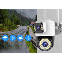 Çift Lensli Dış Mekan Wi-Fi Kamera  Çift Lensli Dış Mekan Wi-Fi Kamera