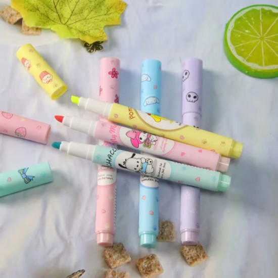 6 lı Fosforlu Kalem Seti - Sanrio Karakterleri, Kuromi, Hello Kitty 6 lı Fosforlu Kalem Seti - Sanrio Karakterleri, Kuromi, Hello Kitty