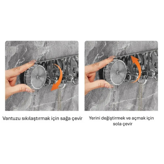 Güçlü Lüks Vantuzlu Askılık Güçlü Lüks Vantuzlu Askılık