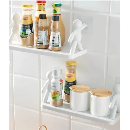 İnsan Figürlü Yapışkanlı Çok Amaçlı Duvar Rafı İnsan Figürlü Yapışkanlı Çok Amaçlı Duvar Rafı