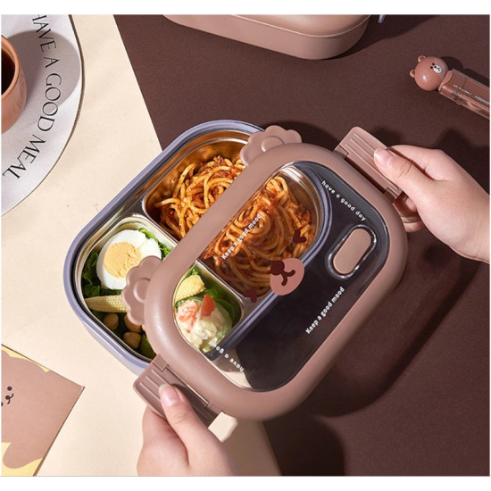 Bölmeli Paslanmaz Çelik Yemek Kutusu Bölmeli Paslanmaz Çelik Yemek Kutusu