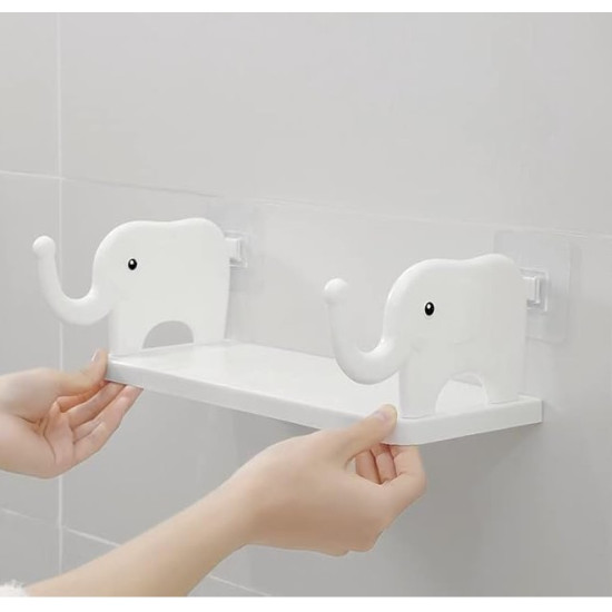 Fil Desenli Yapışkanlı Çok Amaçlı Raf Fil Desenli Yapışkanlı Çok Amaçlı Raf