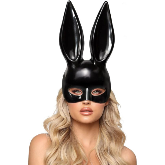 Siyah Renk Ekstra Lüks Uzun Kulaklı Tavşan Maskesi Siyah Renk Ekstra Lüks Uzun Kulaklı Tavşan Maskesi