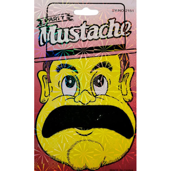 Siyah Renk Yapışkanlı Pala Bıyık Siyah Renk Yapışkanlı Pala Bıyık