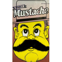 Siyah Renk Yapışkanlı Pala Bıyık  Siyah Renk Yapışkanlı Pala Bıyık