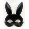 Siyah Renk Kumaş Malzemeden İmal Eva Tavşan Maskesi