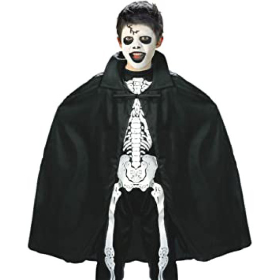 Siyah Renk Yakalı Halloween Pelerini 90 cm Siyah Renk Yakalı Halloween Pelerini 90 cm