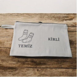Baskılı Kirli-Temiz Seyahat (Çorap) Torbası  Baskılı Kirli-Temiz Seyahat (Çorap) Torbası