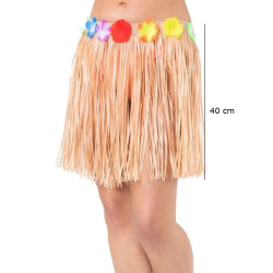 Saman Renk Püsküllü Hawaii Luau Hula Etek  Saman Renk Püsküllü Hawaii Luau Hula Etek