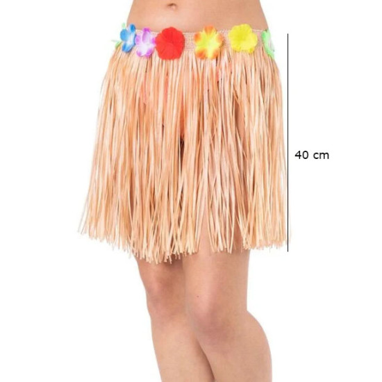 Saman Renk Püsküllü Hawaii Luau Hula Etek Saman Renk Püsküllü Hawaii Luau Hula Etek