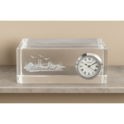 İstanbul Tasarımlı Kristal Saatli Biblo  İstanbul Tasarımlı Kristal Saatli Biblo