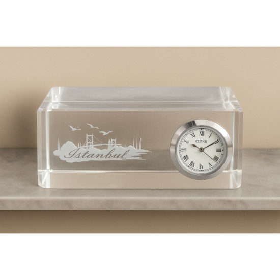 İstanbul Tasarımlı Kristal Saatli Biblo İstanbul Tasarımlı Kristal Saatli Biblo
