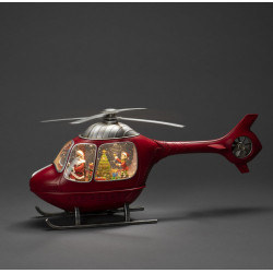 Helikopter Tasarımlı Işıklı Müzikli Kar Küresi  Helikopter Tasarımlı Işıklı Müzikli Kar Küresi