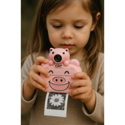Kameralı Fotoğraf Yazıcısı Pembe Renk Kameralı Fotoğraf Yazıcısı Pembe Renk