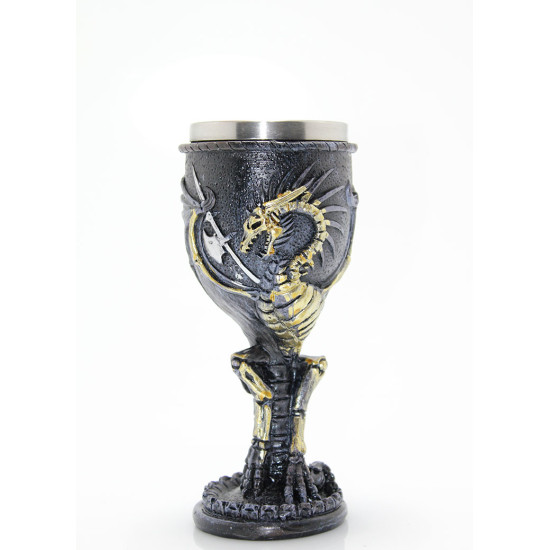 Ejderha Tasarımlı Paslanmaz Çelik Kadeh Bardak Model 2 Ejderha Tasarımlı Paslanmaz Çelik Kadeh Bardak Model 2