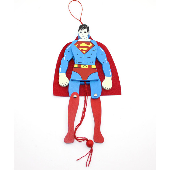 Ahşap Sallanan Süperman Figürü