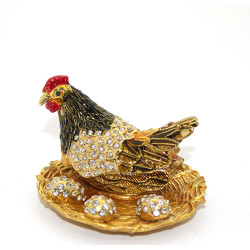 Swarovski Taşlı Yumurtalı Tekli Tavuk Model 2  Swarovski Taşlı Yumurtalı Tekli Tavuk Model 2