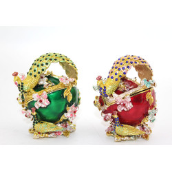 Swarovski Taşlı Tavuskuşu Kutu  Swarovski Taşlı Tavuskuşu Kutu