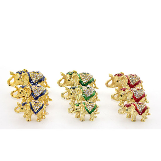 Swarovski Taşlı 3 lü Fil Figürü Model 1 Swarovski Taşlı 3 lü Fil Figürü Model 1