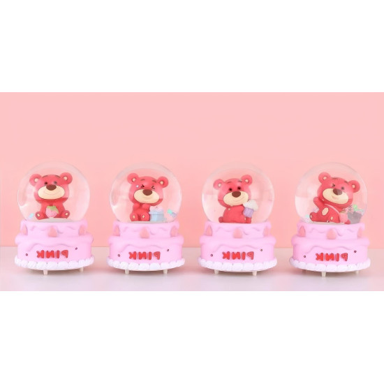 Ayıcıklı Işıklı Kar Küresi 7 Cm