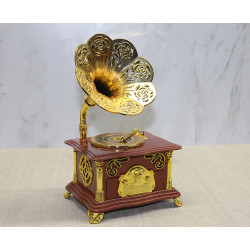 Gramofon Müzik Kutusu Kahverengi  Gramofon Müzik Kutusu Kahverengi