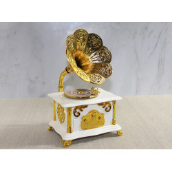 Gramofon Müzik Kutusu Beyaz  Gramofon Müzik Kutusu Beyaz
