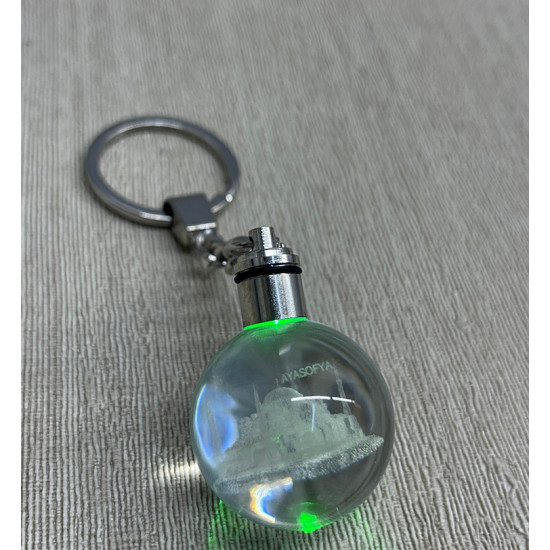 Ledli Ayasofya Tasarımı Kristal Anahtarlık