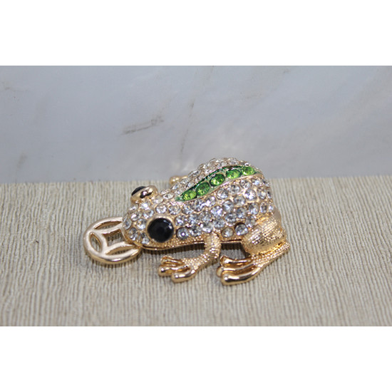 Swarovski Taşlı Minik Figür - Kurbağa Swarovski Taşlı Minik Figür - Kurbağa