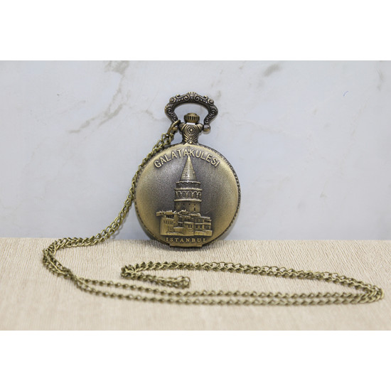 Galata Kulesi Tasarımlı Köstekli Saat Galata Kulesi Tasarımlı Köstekli Saat