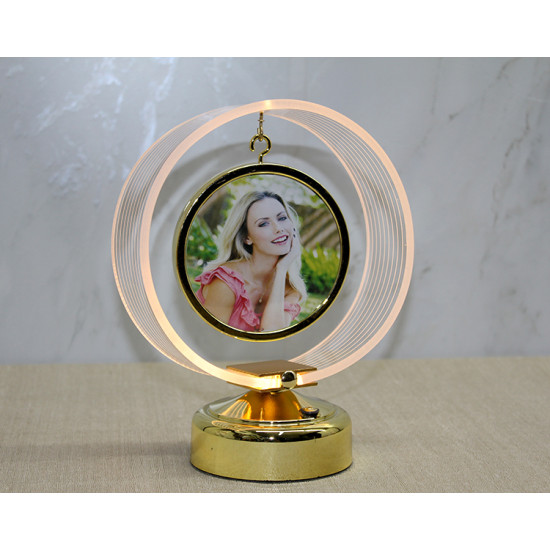 Kişiye Özel Fotoğraf Alanlı Yuvarlak Led Çerçeve