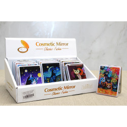 Hareketli Sulu Detaylı Kedi Figürlü El Aynası  Hareketli Sulu Detaylı Kedi Figürlü El Aynası