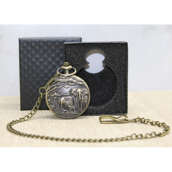 Özel Kutulu Antik Filli Köstekli Saat