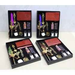 Deri Defterli Divit Hokka Ve Mühür Seti Model 2 Deri Defterli Divit Hokka Ve Mühür Seti Model 2