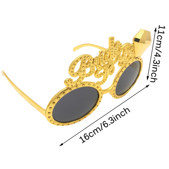 Altın Renk Bride To Be Yazılı Gelin Gözlüğü