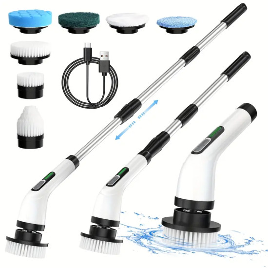 7 in 1 Kablosuz Elektrikli Temizlik Fırçası Seti 7 in 1 Kablosuz Elektrikli Temizlik Fırçası Seti