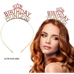Birthday Princess Kristal Taç – Altın Kaplama Birthday Princess Kristal Taç – Altın Kaplama