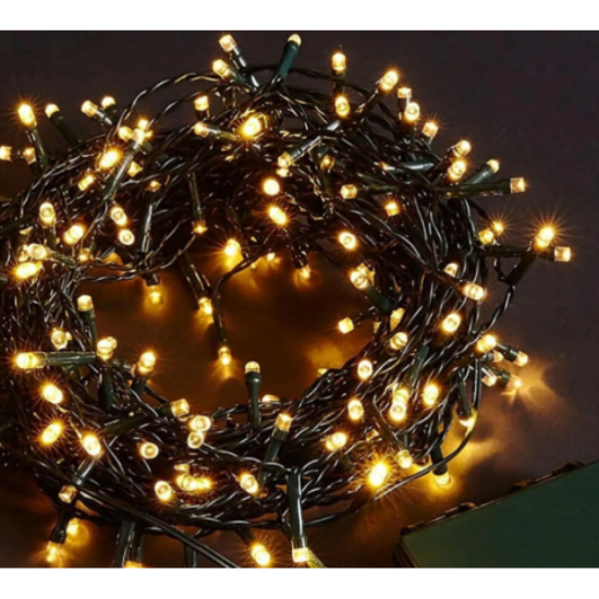 10m 100 Led Boncuk Lamba Gün Işığı Siyah Kablo 10m 100 Led Boncuk Lamba Gün Işığı Siyah Kablo