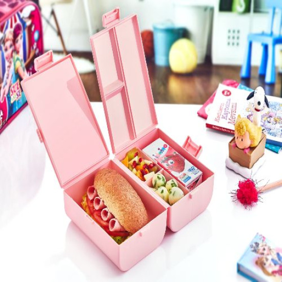 Çift Kapaklı Bölmeli Beslenme Kabı Çift Kapaklı Bölmeli Beslenme Kabı