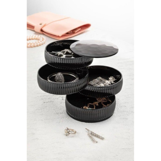 4 Katlı Dönen Silindir Takı Organizeri 4 Katlı Dönen Silindir Takı Organizeri