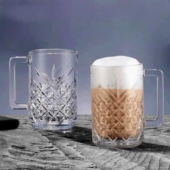 6 lı Kulplu Kristal Meşrubat Bardağı 6 lı Kulplu Kristal Meşrubat Bardağı