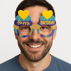 Cupcake Temalı Doğum Günü Renkli Karton Happy Birthday Gözlüğü 6 Adet Cupcake Temalı Doğum Günü Renkli Karton Happy Birthday Gözlüğü 6 Adet