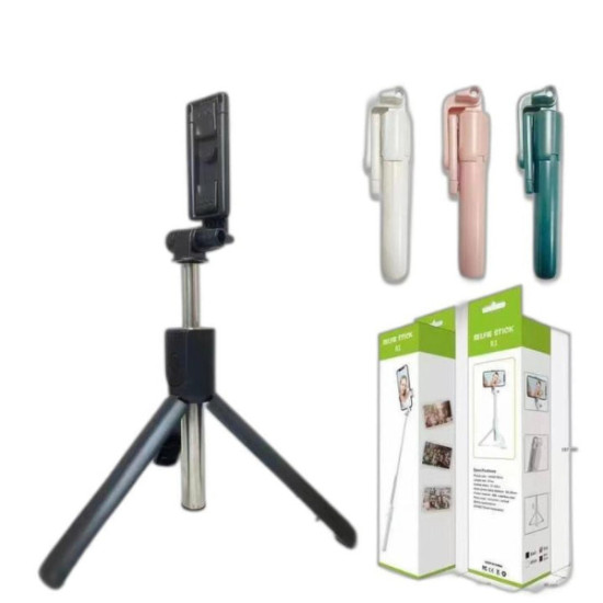 Uzaktan Kumandalı Tripod Özellikli Selfie Çubuğu Uzaktan Kumandalı Tripod Özellikli Selfie Çubuğu