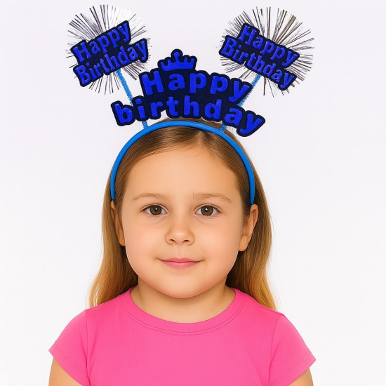 Mavi Renk Işıltılı Yazılı Doğum Günü Parti Tacı Mavi Renk Işıltılı Yazılı Doğum Günü Parti Tacı