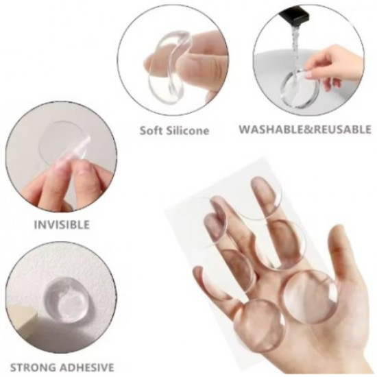 Şeffaf Silikon Mobilya ve Kapı Durdurucu Darbe Pedi 6 lı Set