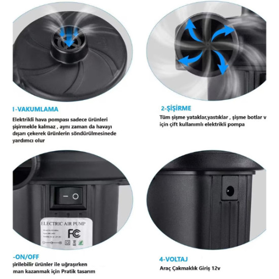 İki Yönlü Elektrikli Hava Pompası İki Yönlü Elektrikli Hava Pompası