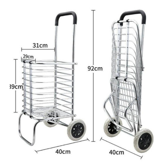 Katlanabilir Taşınabilir Alışveriş ve Taşıma Arabası Katlanabilir Taşınabilir Alışveriş ve Taşıma Arabası